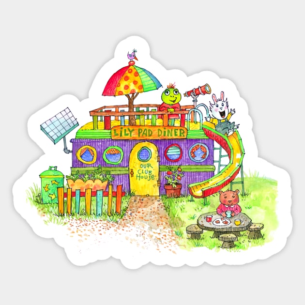 Lily Pad Diner Sticker by tolonbrown